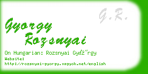 gyorgy rozsnyai business card